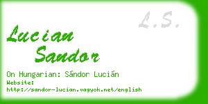 lucian sandor business card