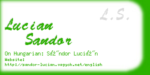lucian sandor business card